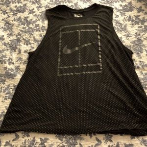 Nike large black and lime green dot tank